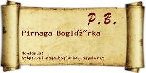 Pirnaga Boglárka névjegykártya