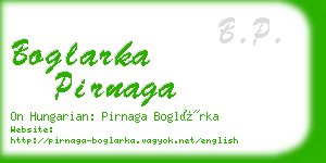 boglarka pirnaga business card